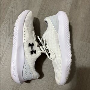 Under Armour White and Gray Running Shoes